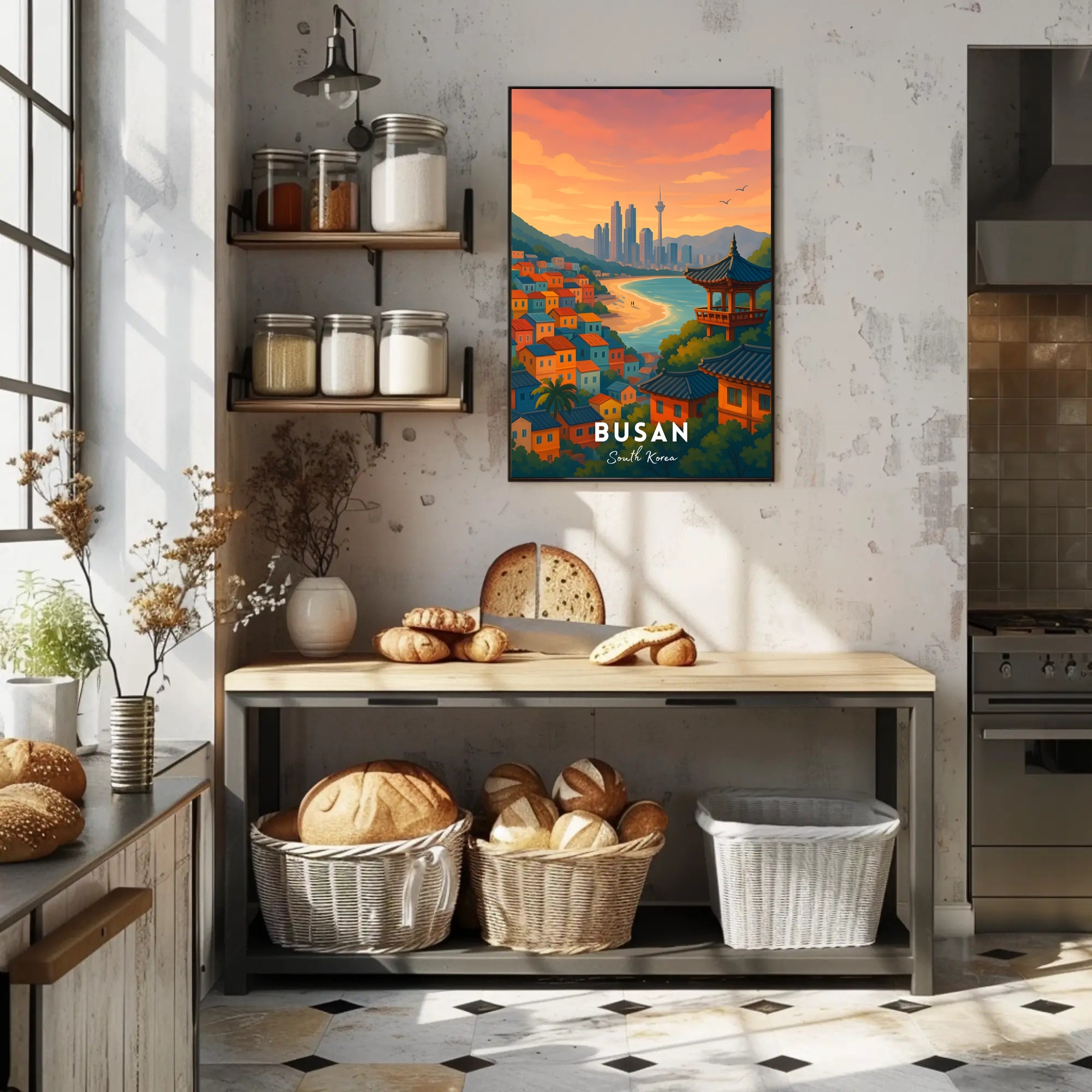 Busan Scenic View Travel Poster