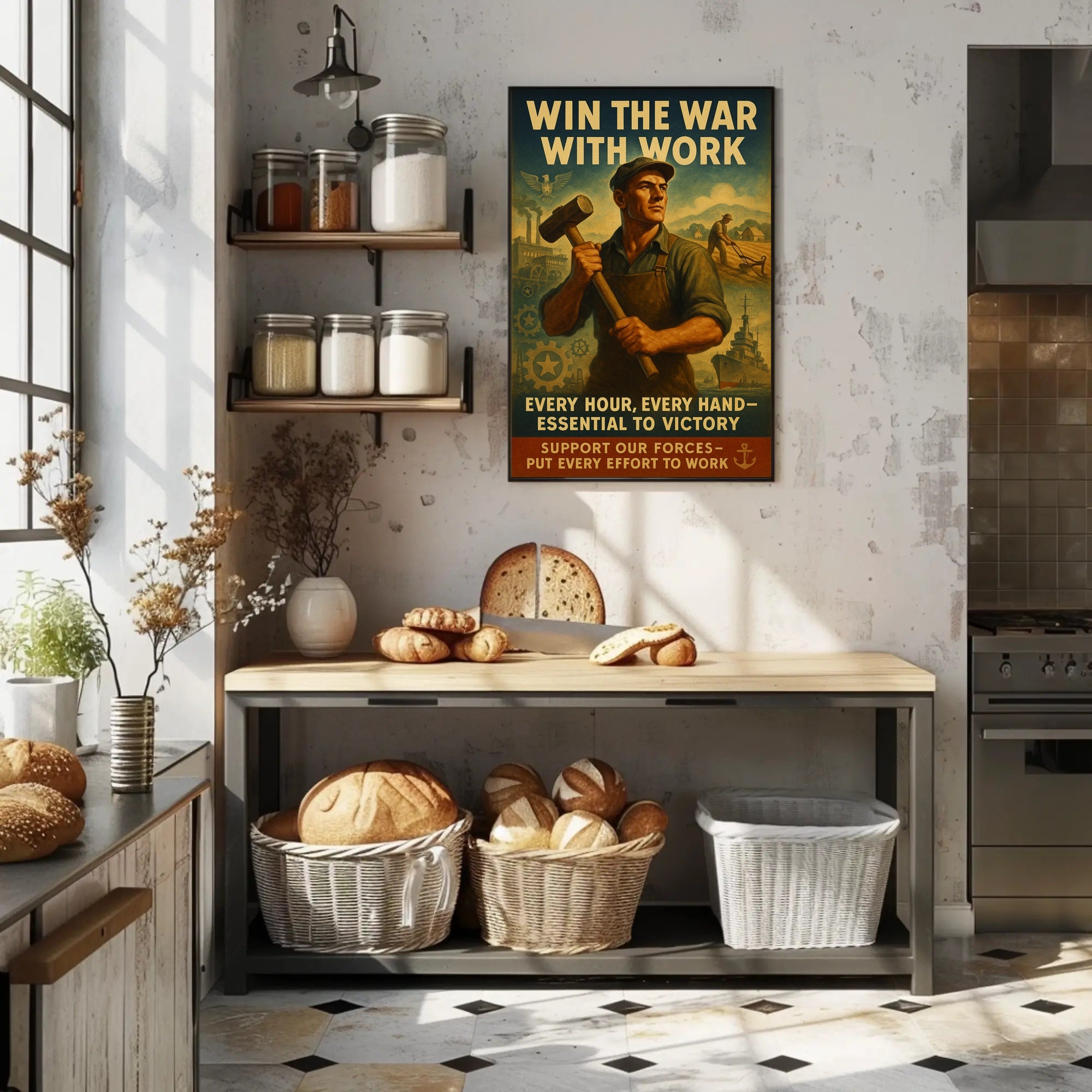World War II Labor Contribution Poster