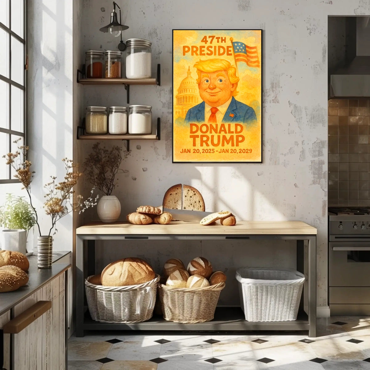 Donald Trump Optimism Pop Art Patriotic Poster