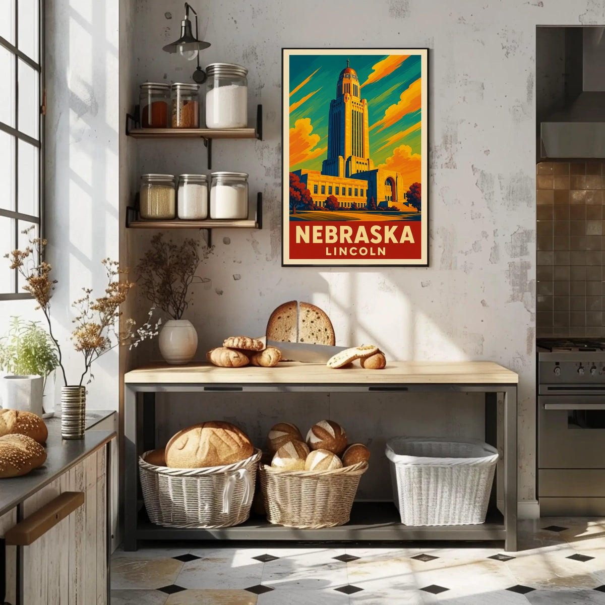Nebraska State Capitol Poster