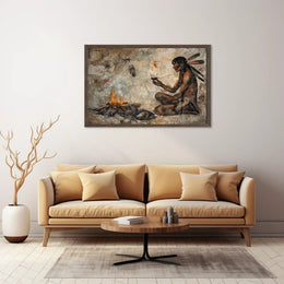Native American Reflection: Tribal Art Poster Print