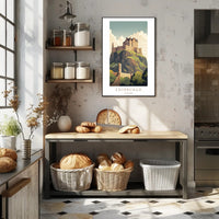 Edinburgh Castle Illustration Poster PosterGoat