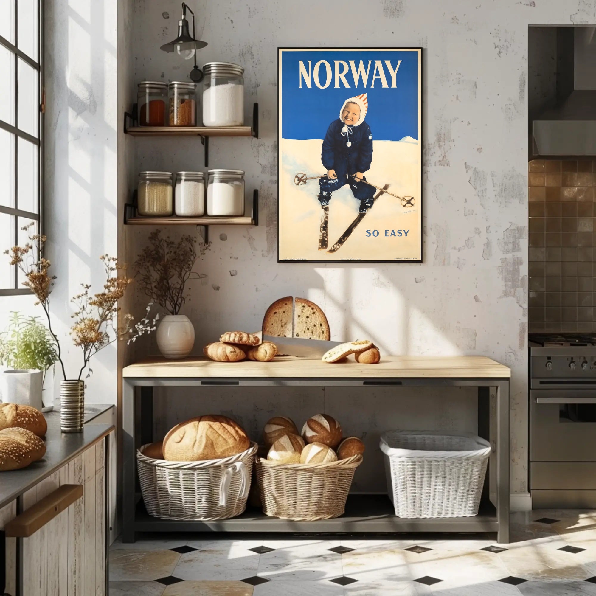 Norway Winter Travel Poster PosterGoat