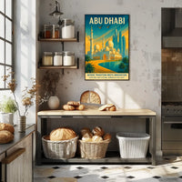 Abu Dhabi Fusion of Tradition and Modernity Urban Cityscape Poster