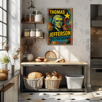 Thomas Jefferson 3rd President of the United States Graffiti Pop Art Poster