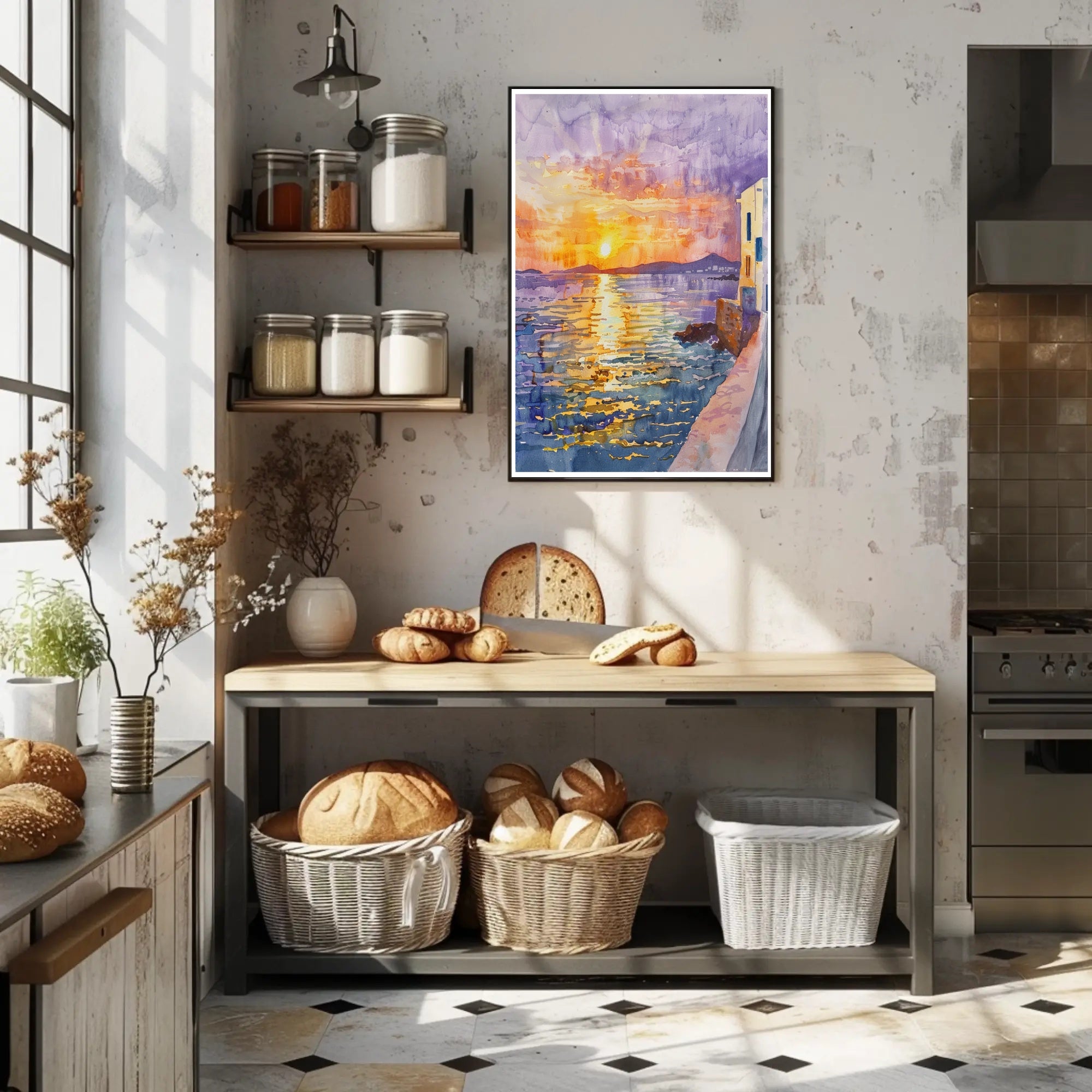 Sunset Over the Sea Poster PosterGoat