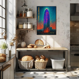 Barcelona Torre Glòries Urban Marvel Cityscape Poster