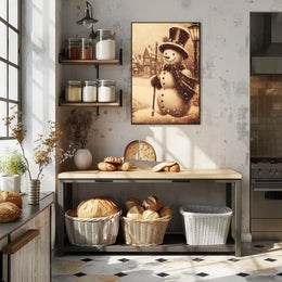 Winter Wonderland Snowman Poster