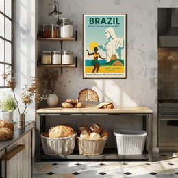 Discover Brazil Vintage Travel Poster Wall Art PosterGoat