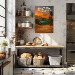 Huacachina Desert Oasis Peru Poster
