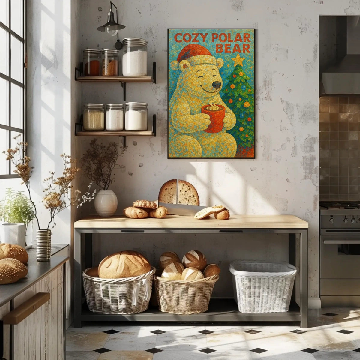 Cozy Polar Bear Poster