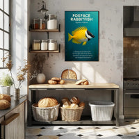 Foxface Rabbitfish Vibrant Illustration Educational or Infographic Poster PosterGoat