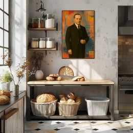 Calvin Coolidge Portrait Abstract Artistic Pop Culture Poster