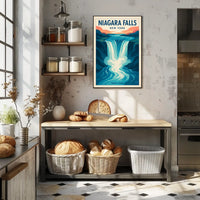 Niagara Falls Vintage Travel Art Poster Travel Poster