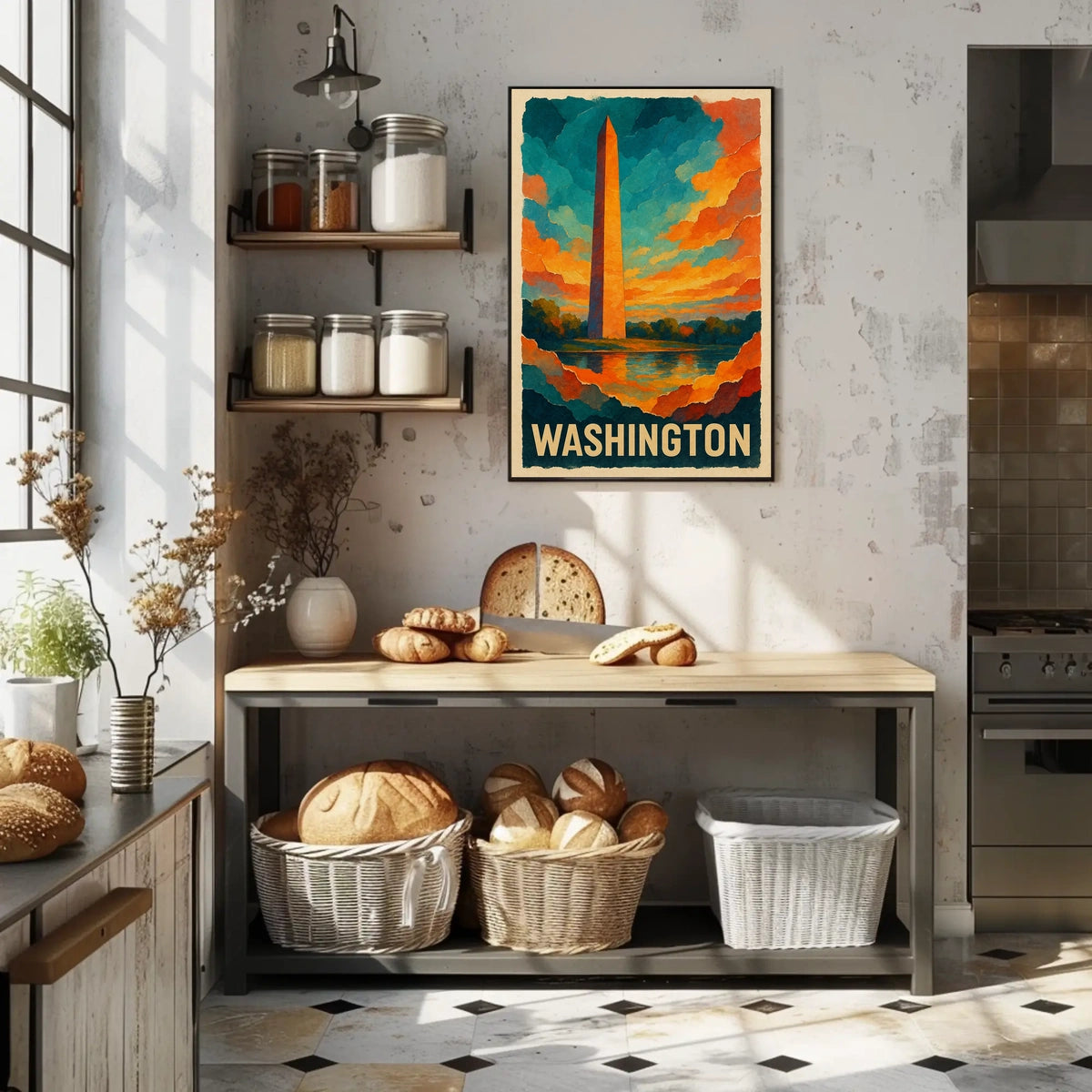 Washington Monument At Sunset Poster
