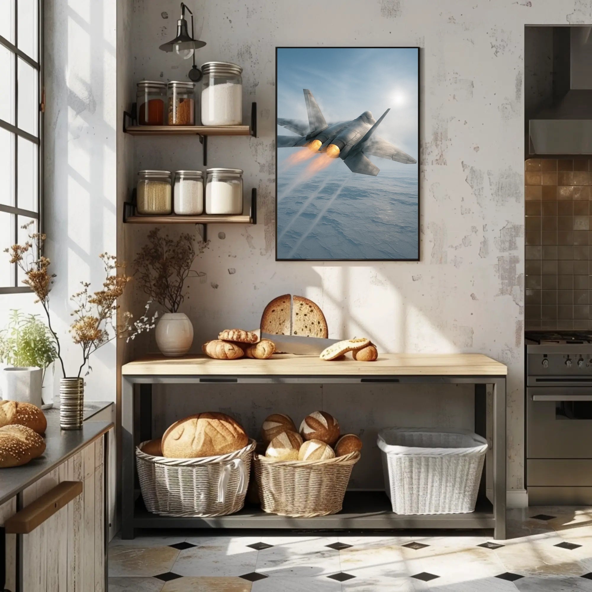 Lockheed Martin F-22 Raptor Military Jet Fighter Poster