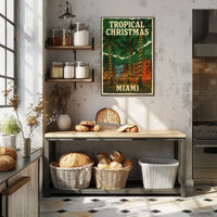 Tropical Christmas in Miami Poster