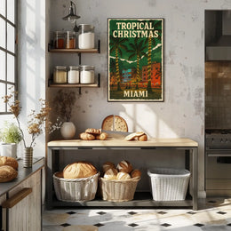 Tropical Christmas in Miami Poster