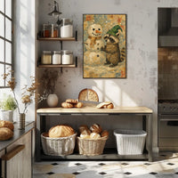 Winter Wonderland With Raccoon And Poster