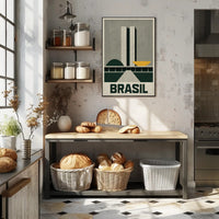 Brasil Modernist Architecture Wall Art Print PosterGoat