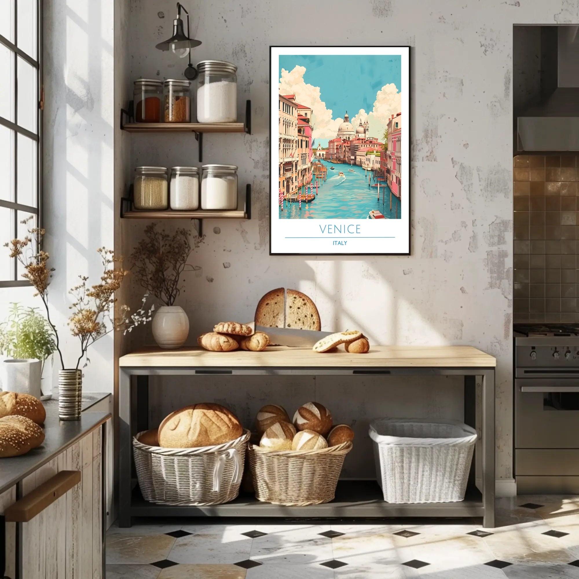 Venetian Waterways: Vintage Travel Poster