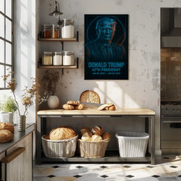Donald Trump Electric Visionary Leader Poster