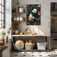 Peaceful Panda in a Botanical Wonderland Animal Poster