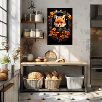 Red Panda Autumnal Whimsy Art Poster Decor