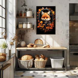 Red Panda Autumnal Whimsy Art Poster Decor
