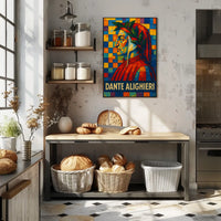Dante Alighieri A Mosaic Tribute Poster