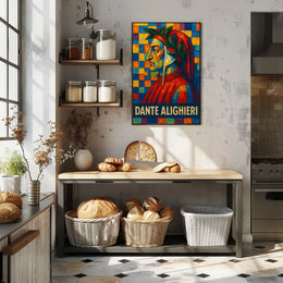 Dante Alighieri A Mosaic Tribute Poster