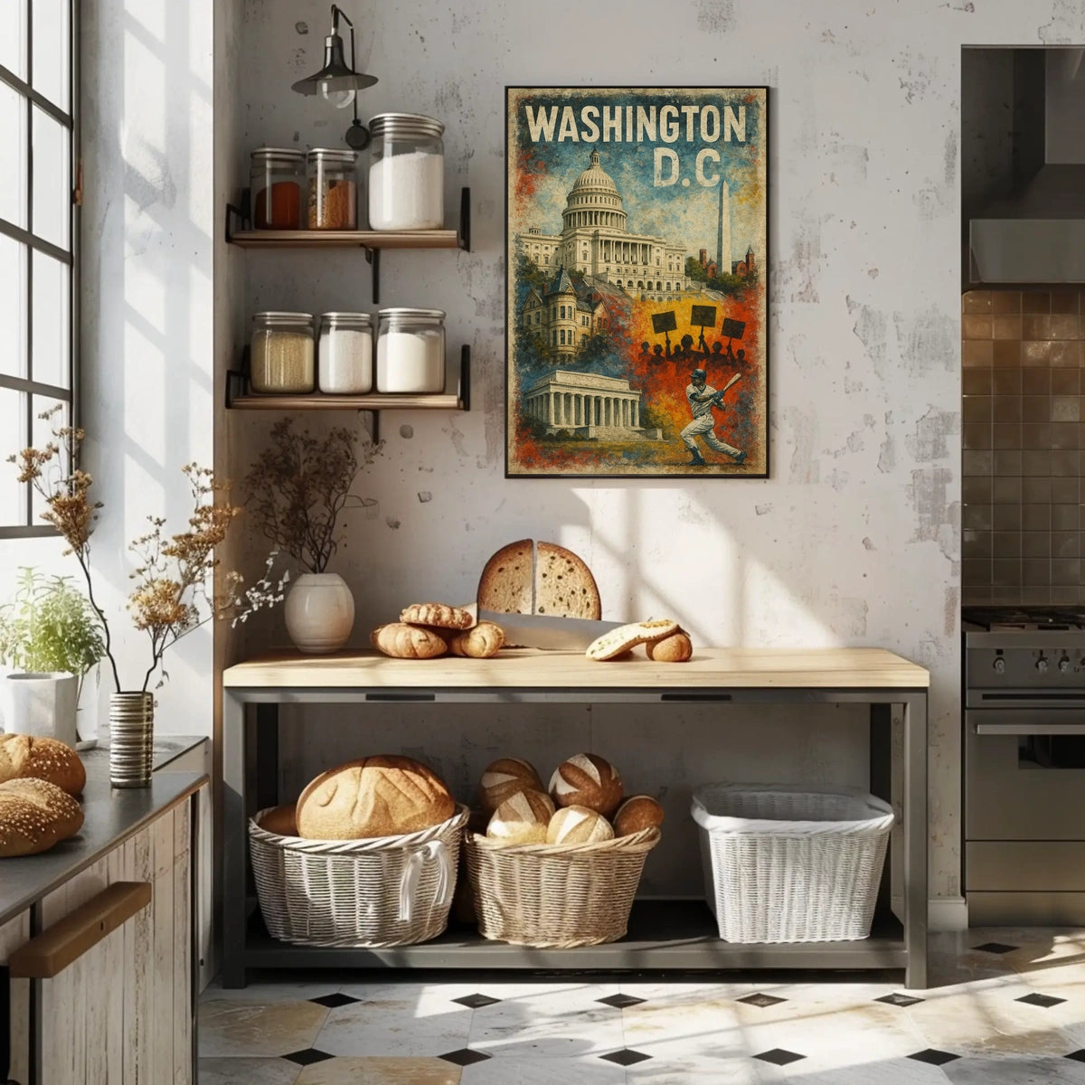 Washington D.C. A Vibrant Tapestry Poster
