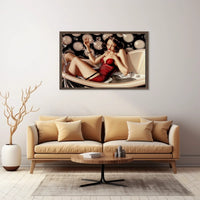 Glamorous Art Deco Woman in Bathtub Poster