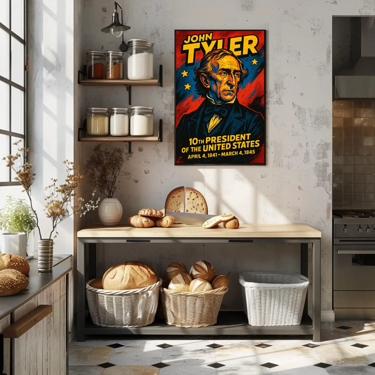 John Tyler 10Th President Poster Wall Art Historical Decor