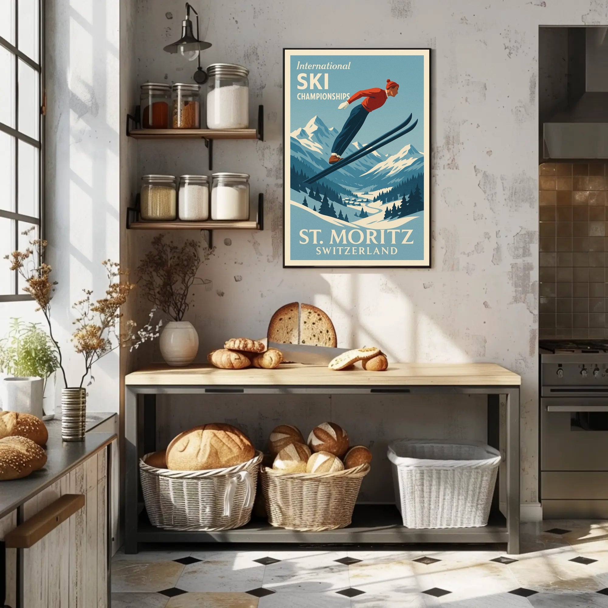 International Ski Championships at St. Moritz Poster