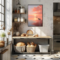 Serene Sunset Glow: Abstract, Artistic, or Pop Culture Poster