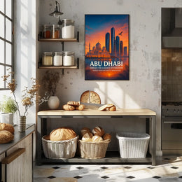 Abu Dhabi Elegance Heritage Meets Innovation Cityscape Poster