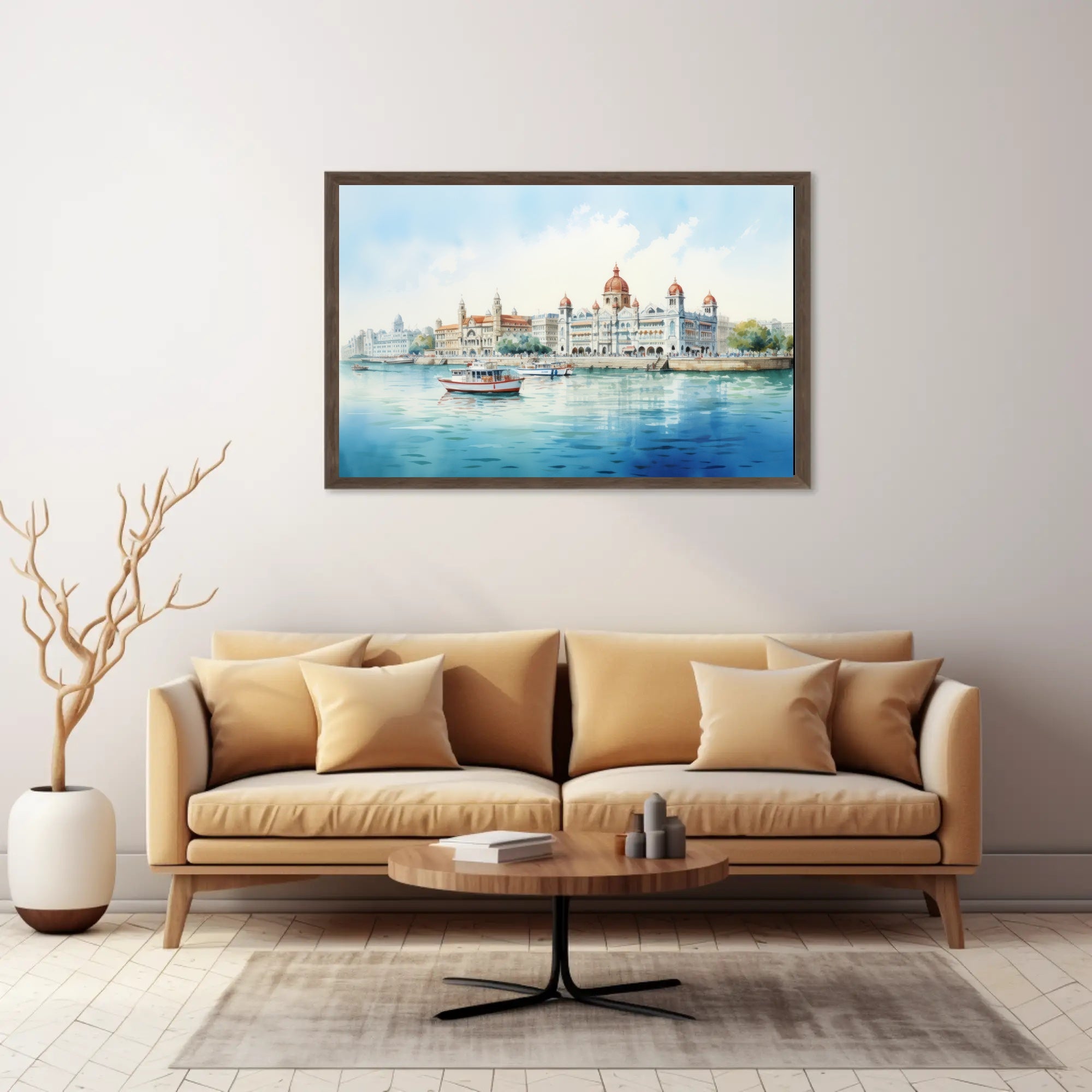 Serene Waterfront Architecture Poster