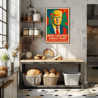 Trump Christmas Spirit Illustration Celebrating Presidential Legacy Poster