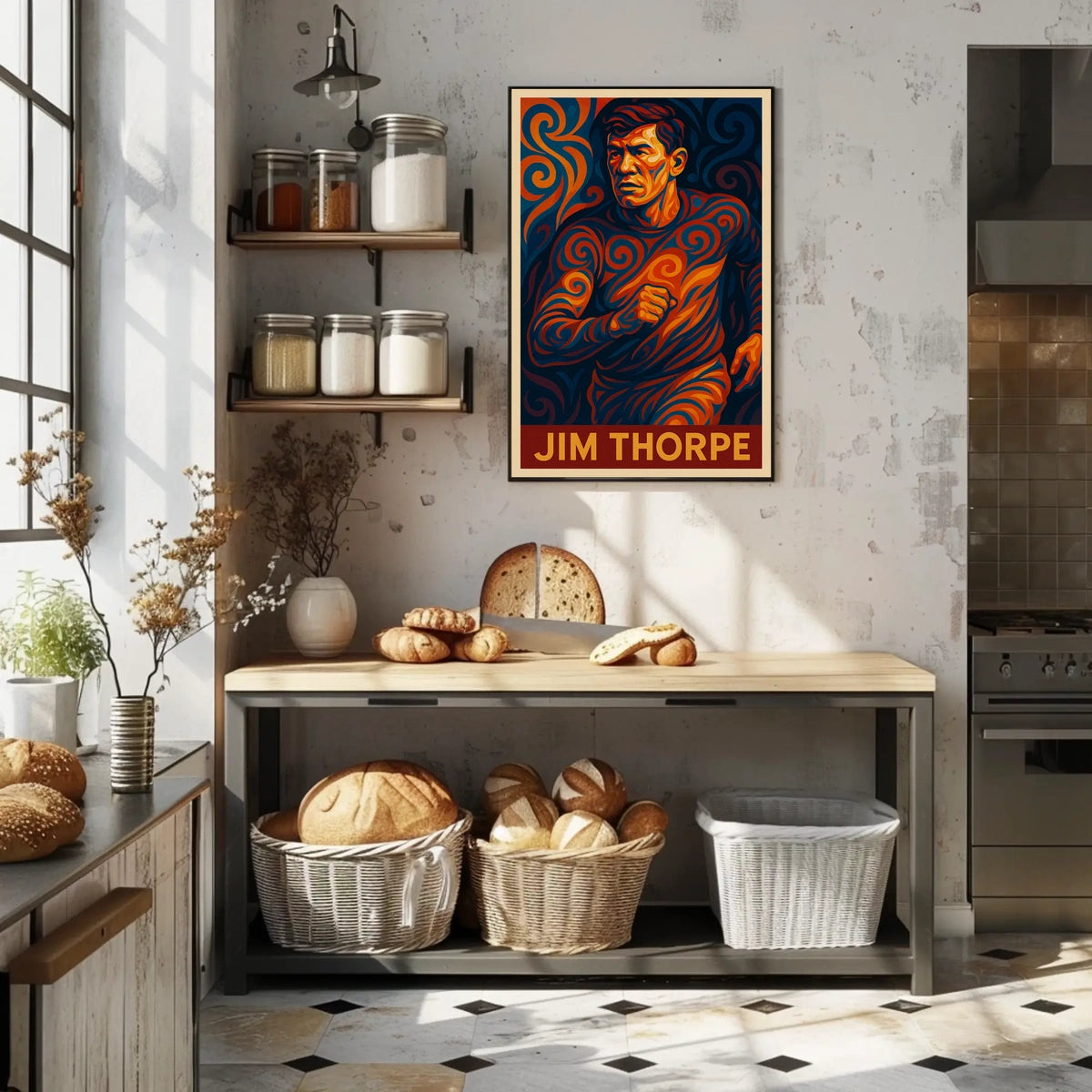 Jim Thorpe Iconic Athlete Poster