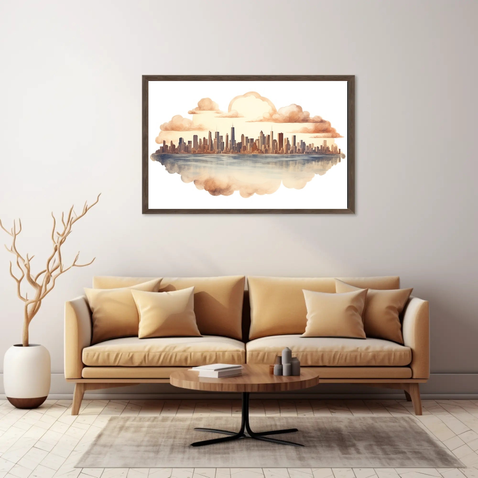 Dreamy Cityscape Reflection Poster