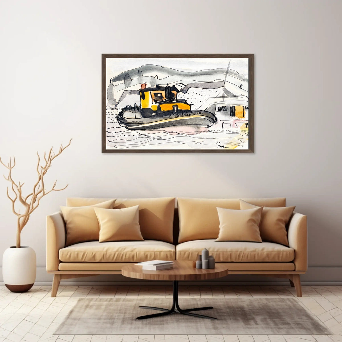 Bessie of NV Tugboat Abstract Artistic Poster