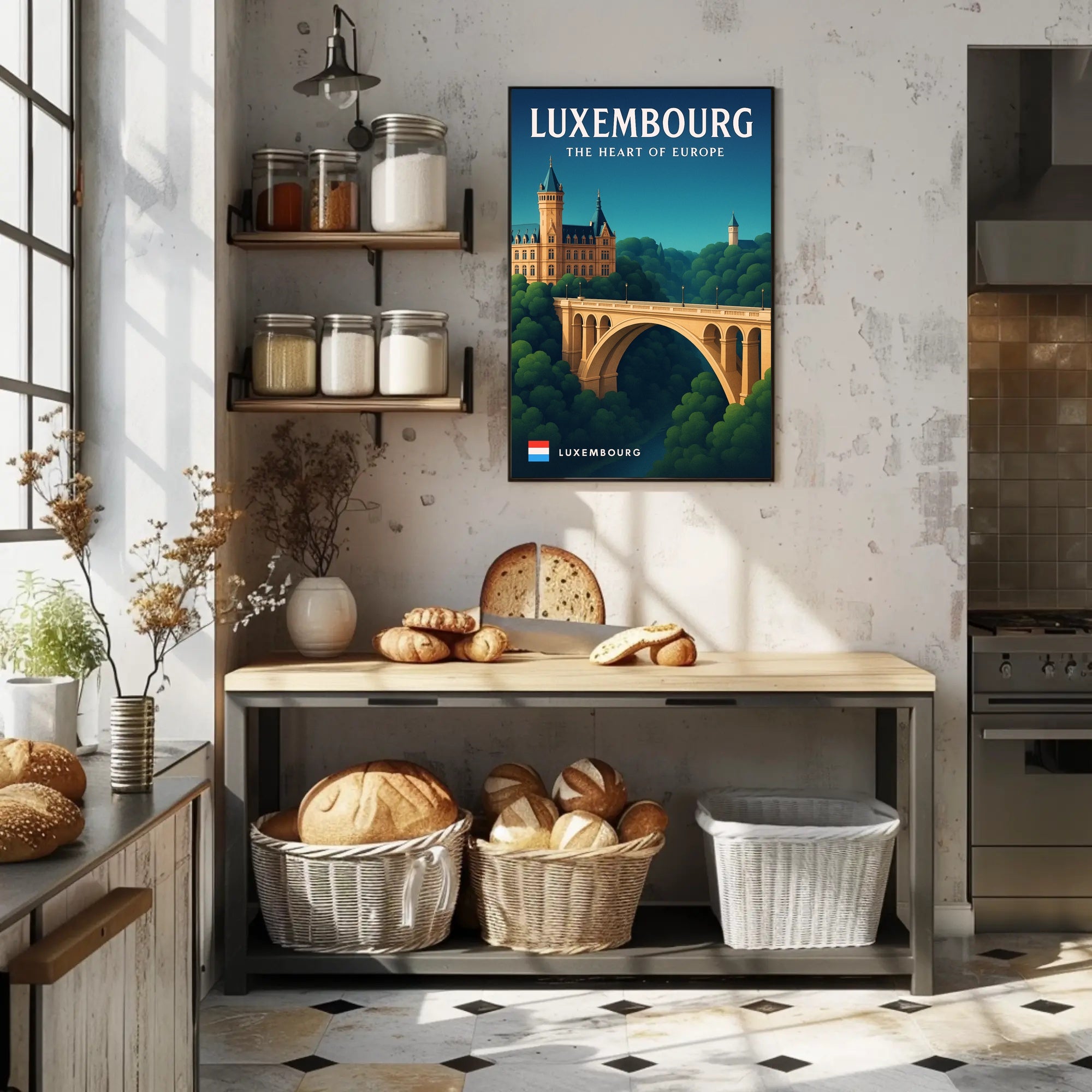 Luxembourg The Heart of Europe Poster PosterGoat