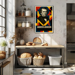 Andrew Johnson 17th President of the United States Abstract Pop Poster