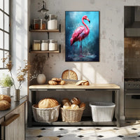 Vibrant Flamingo Art Poster