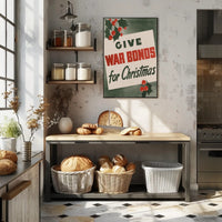 Give War Bonds for Christmas Poster Art Print PosterGoat