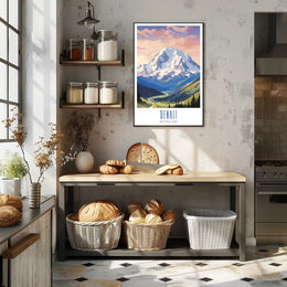 Denali National Park Scenic Travel Poster Print