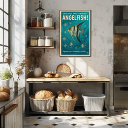 Graceful and Striking Angelfish Poster
