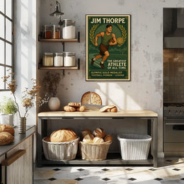 Jim Thorpe Legendary Athlete Tribute Poster