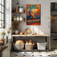 Albert Einstein Theory Relativity Vintage Scientific Illustration Wall Art Science Enthusiasts Poster